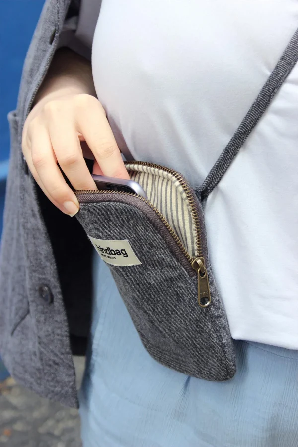 Phone Bag Bill Denim Gris