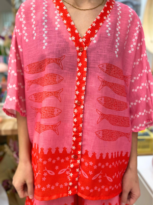 Shirt Fish Pink/Orange