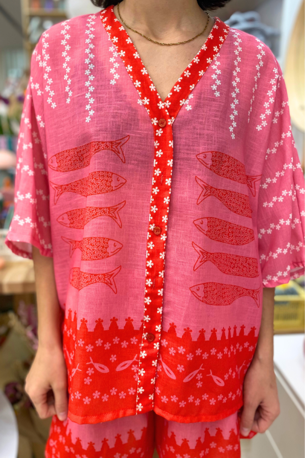 Shirt Fish Pink/Orange