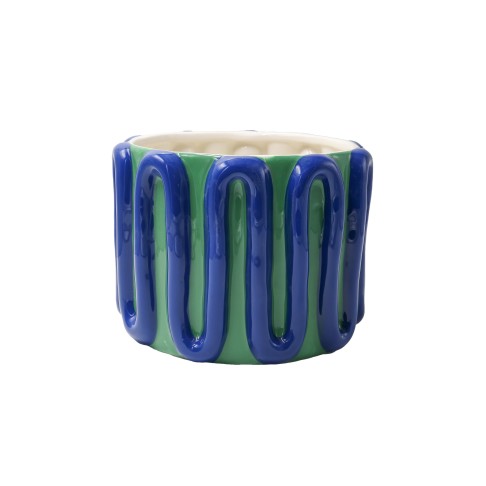Ceramic Plant Pot Estefania Amor Del Color Blue