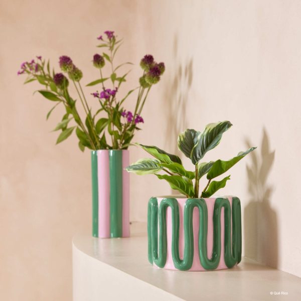 Ceramic Plant Pot Estefania Amor Del Color Green