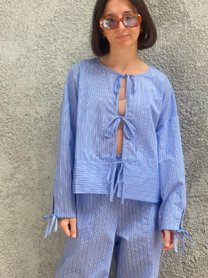 Stripped Blouse Blue