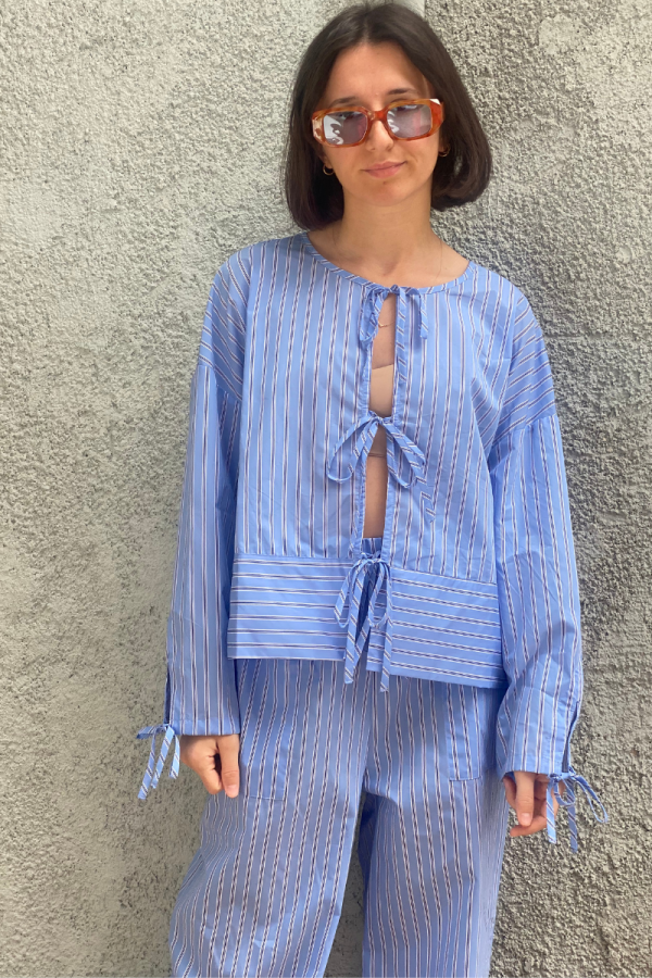Stripped Blouse Blue
