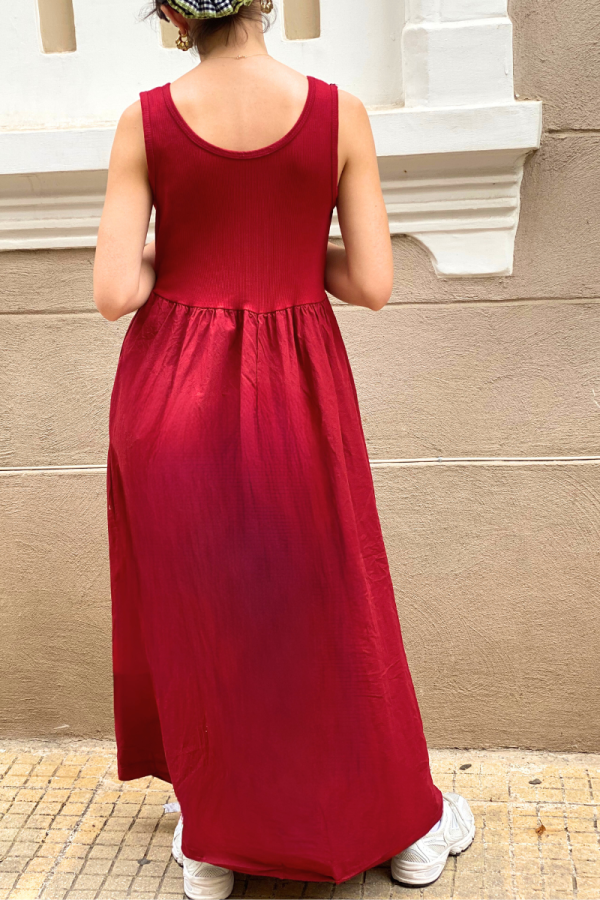 Φόρεμα Κόκκινο Ribbed
