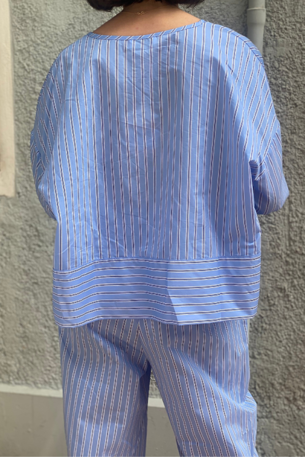 Stripped Blouse Blue
