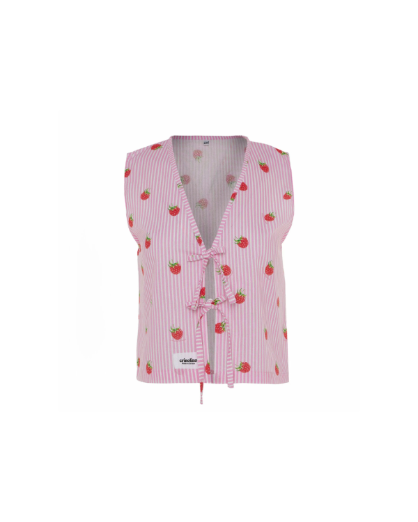 Sleeveless Raspberry Blouse