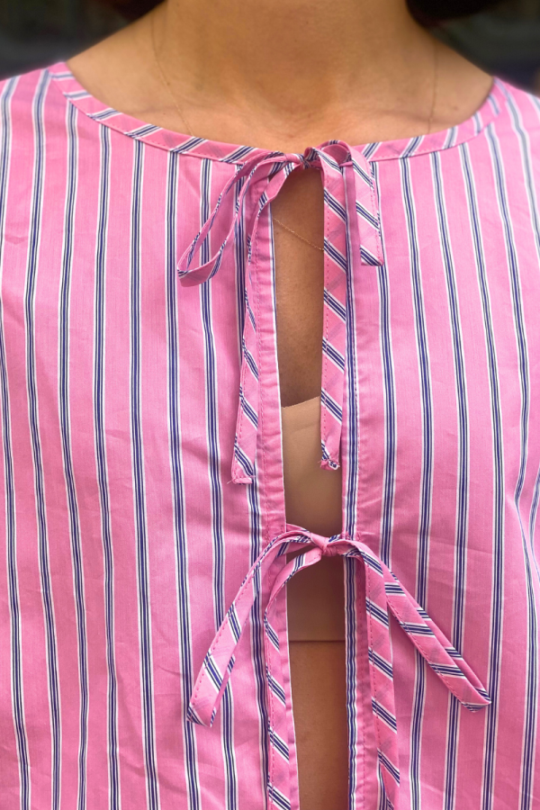 Stripped Blouse Pink