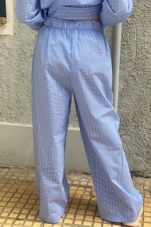 Stripped Pant Blue