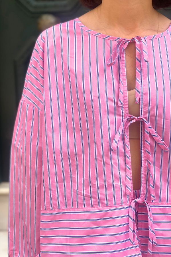 Stripped Blouse Pink