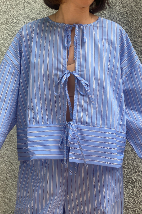 Stripped Blouse Blue