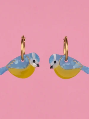 Επιχρυσωμένα Σκουλαρίκια Blue Tit