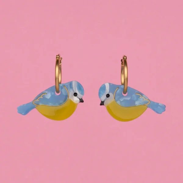 Επιχρυσωμένα Σκουλαρίκια Blue Tit