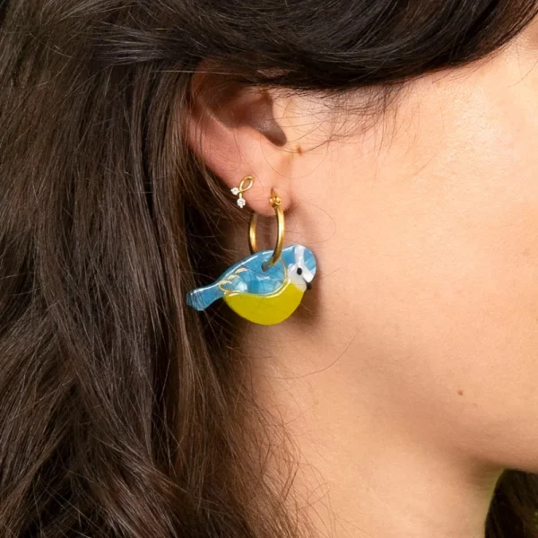 Επιχρυσωμένα Σκουλαρίκια Blue Tit