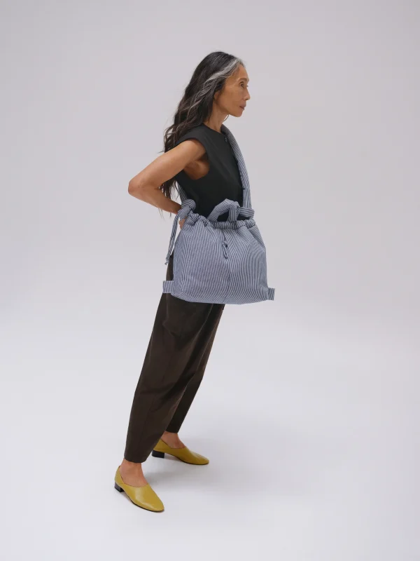 Ona Cotton Soft Bag - Backbag Navy Stripes