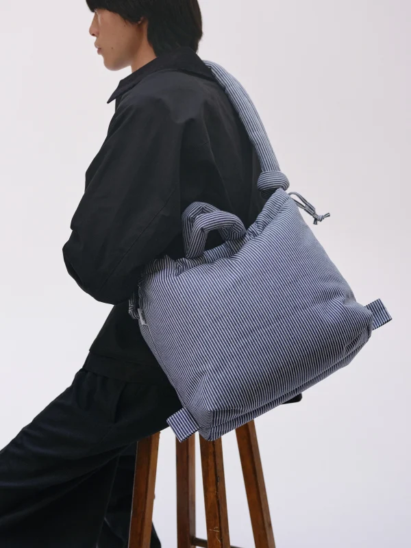 Ona Cotton Soft Bag - Backbag Navy Stripes