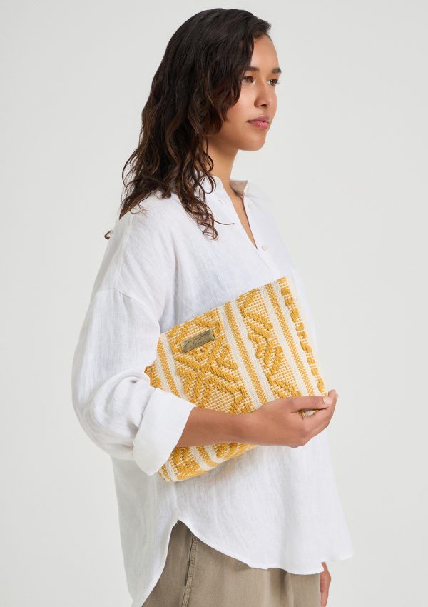 Sorrento Midi Clutch Mustard
