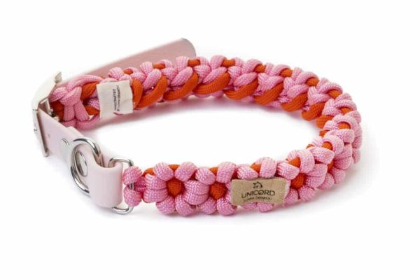 Κολάρο Σκύλου Flower Power Ροζ/Πορτοκαλί