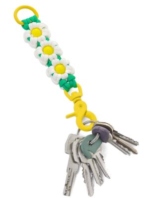 Blossom Keychain Λευκό/ Πράσινο/ Κίτρινη Πούλια