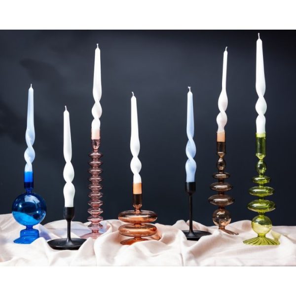 Glass Candle Holder Orange