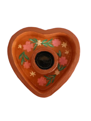 Κηροπήγιο Heart with Flowers