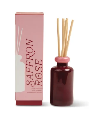 Glass Diffuser Red and Pink - Saffron Rose 94ml